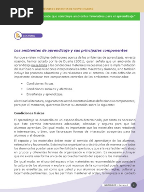 Ambientes De Aprendizaje Y Sus Principales Componentes Plan De Estudios Aprendizaje