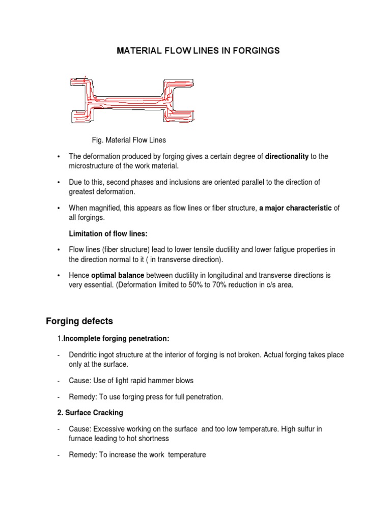 Forging Defects and Remedies Guide | PDF | Forging | Deformation ...