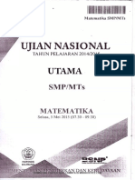 Soal UN SMP Matematika 2015