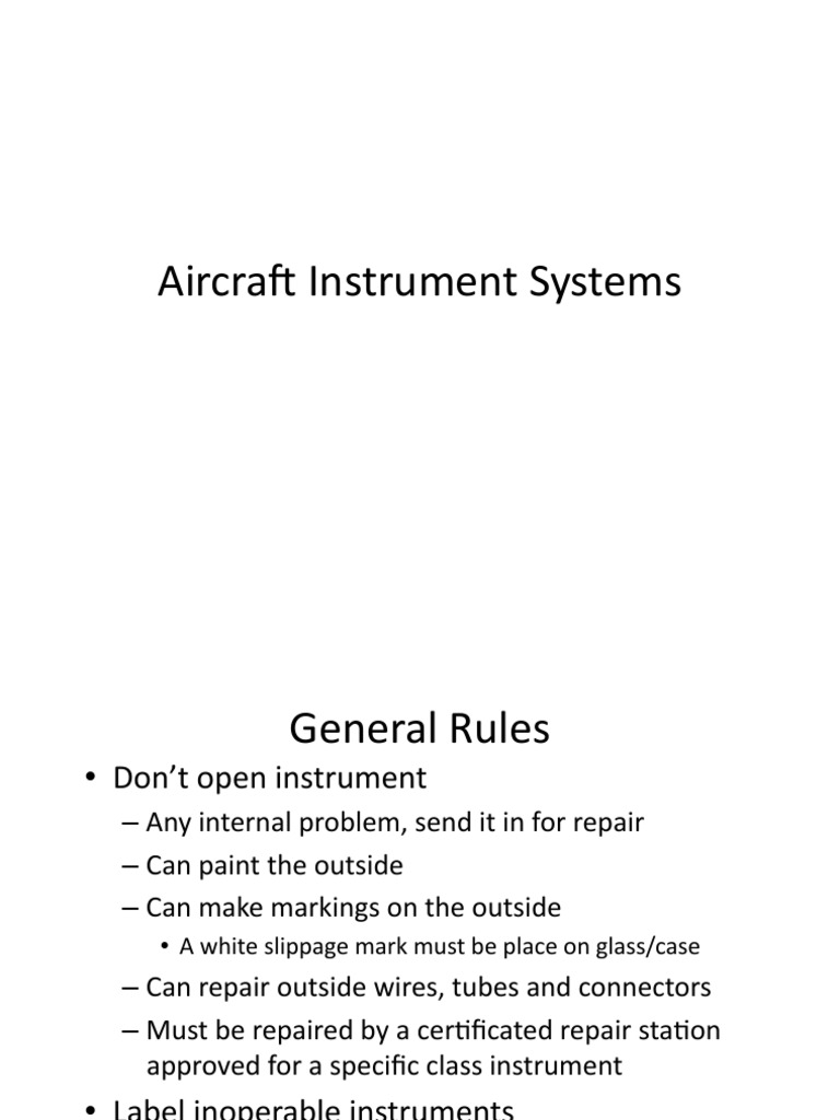 Aircraft Instrument Systems Guide | PDF | Thermocouple | Pressure ...
