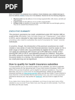 How To Qualify For Health Insurance Subsidies: Executive Summary