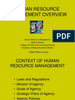 Human Resource Management Overview