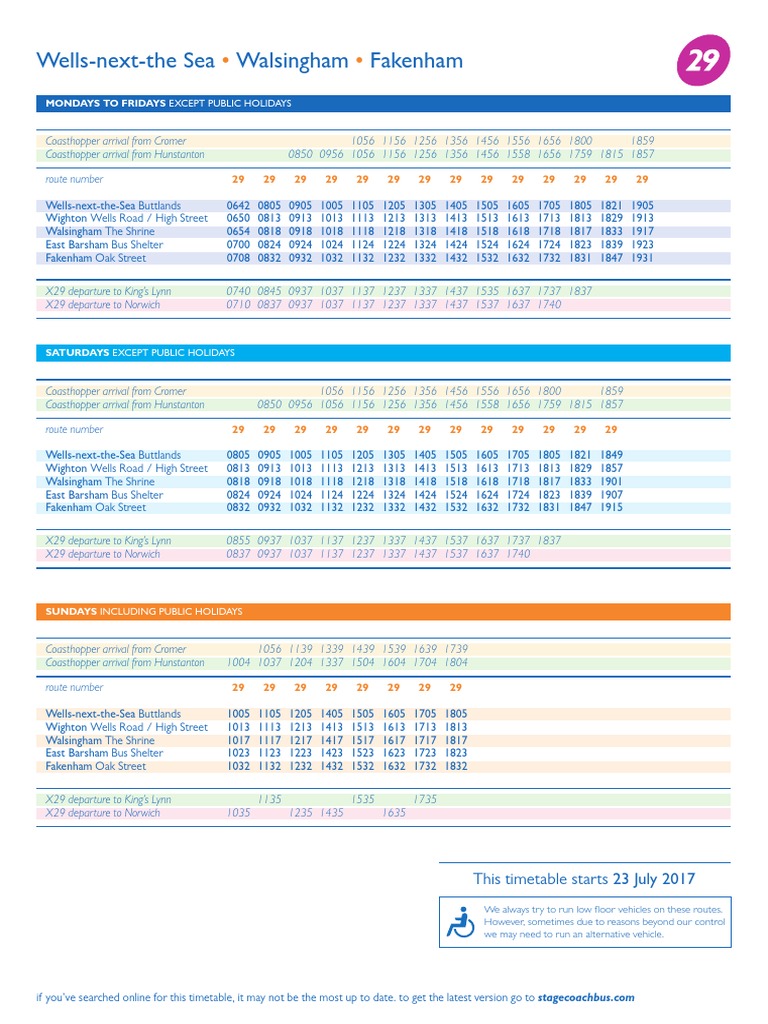 X29 Wells Walsingham Fakenham NORWICH PDF Public Services Bus