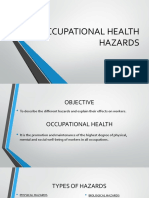 Occupational Health Hazards