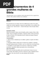 Os Ensinamentos de 4 Grandes Mulheres Da Bíblia