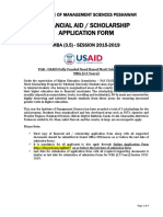 USAID Scholarship Application Form Instructions