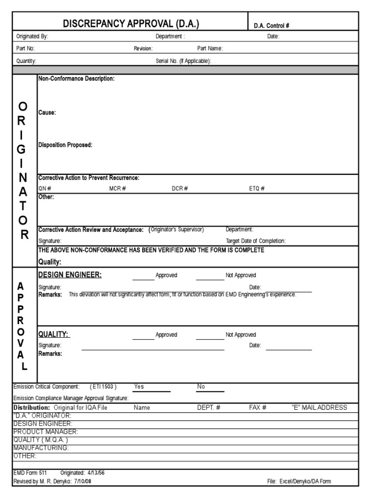 Discrepancy Approval Process Guide | PDF | Supply Chain | Machining