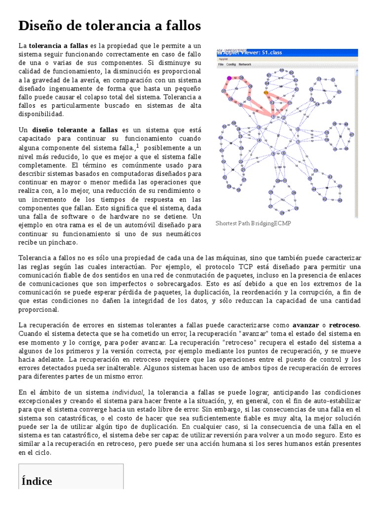 Diseño de Tolerancia a Fallos Wikipedia Informática Tecnología