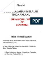 Sesi 4 - Teori Pembelajaran Melalui Tingkah Laku