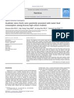 Academic Stress Levels Were Positively Associated With Sweet Food Consumption Among Korean High-school Students