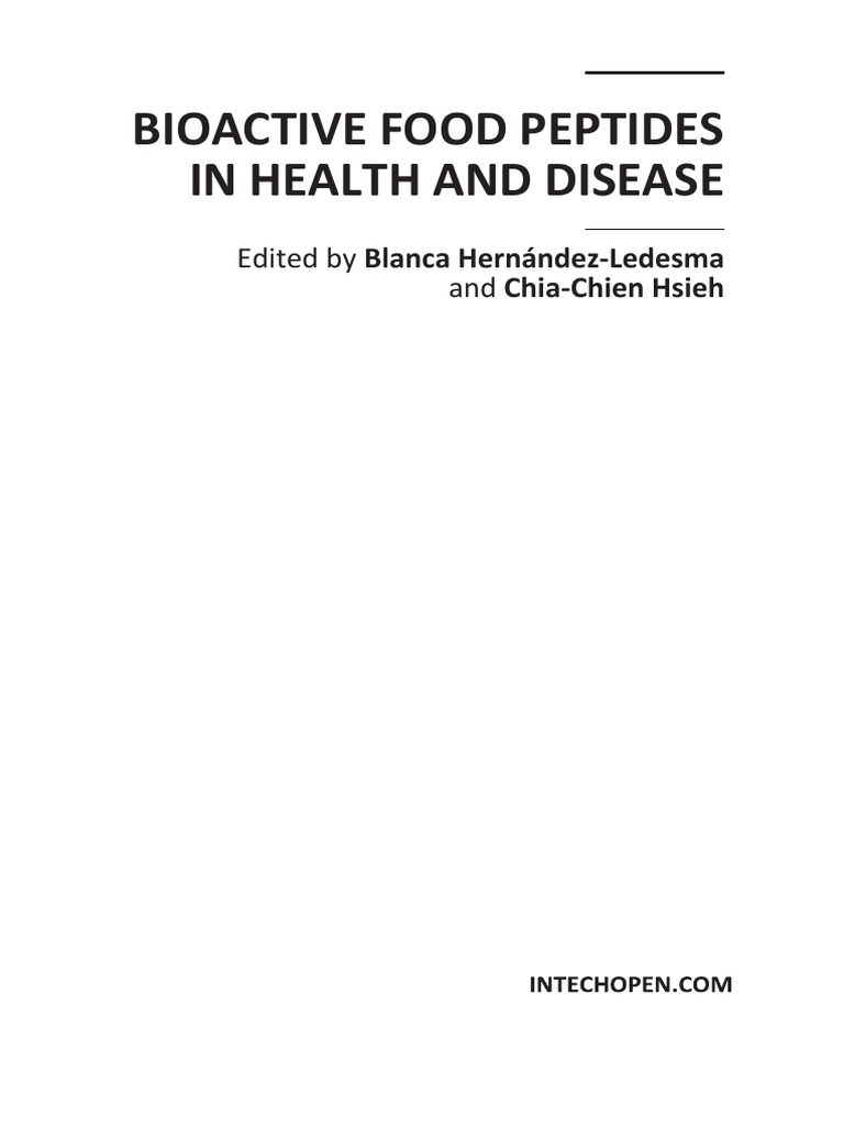 Bioactive Food Peptides In Health And Disease Pdf Soybean Tofu