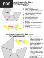 3 D Hologram Projector Template