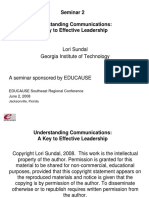 Seminar 2 Understanding Communications: A Key To Effective Leadership