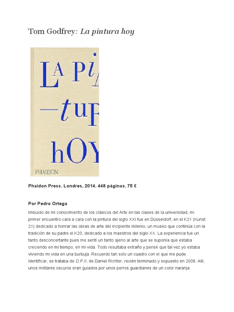 Tom Godfrey La Pintura Hoy | PDF | Pinturas | Artes (general)