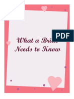 What A Bride Needs To Know PDF