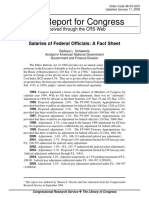 CRS Report For Congress: Salaries of Federal Officials: A Fact Sheet