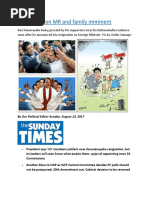 Crackdown On MR and Family Imminent