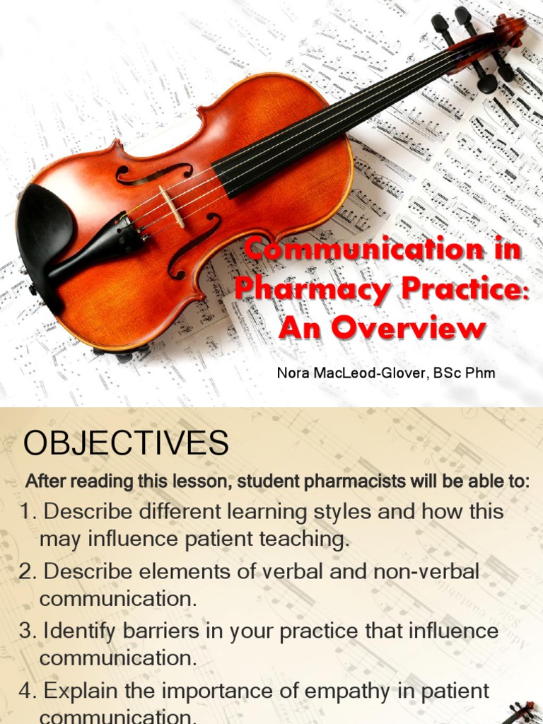Effective Communication in Pharmacy | PDF | Question | Communication