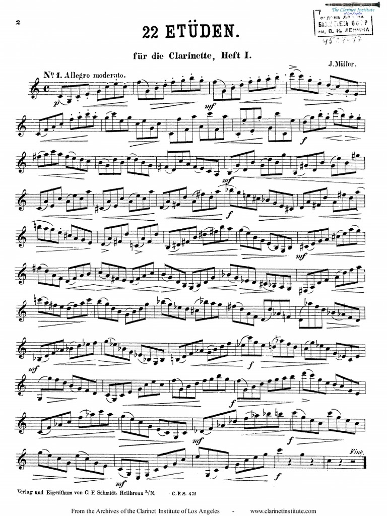 Institute) Muller, Johann 22 Etudes PDF PDF
