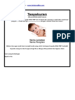 Format Tasyakuran Kelahiran Bayi