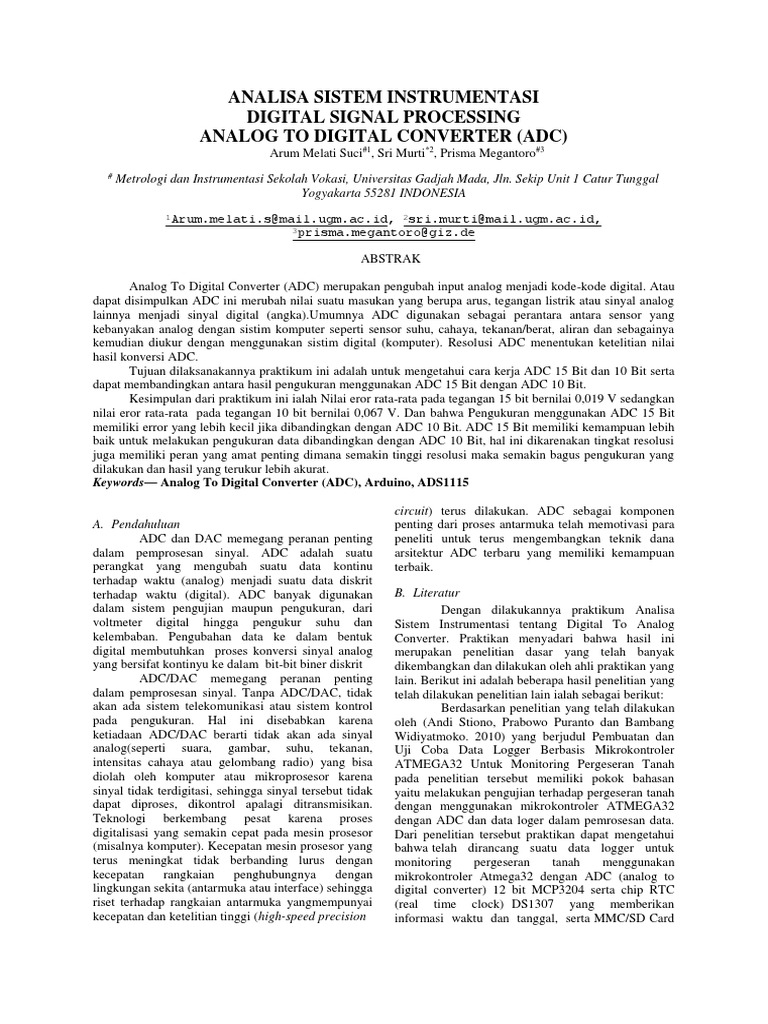 Analog To Digital Converter | PDF