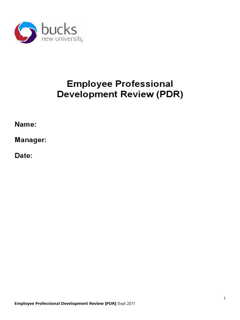 Employee Professional Development Review Guide | PDF | Competence ...