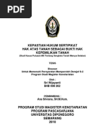 Download Makalah - Kekuatan Sertifikat Tanah by Andre Kirana SN356258440 doc pdf