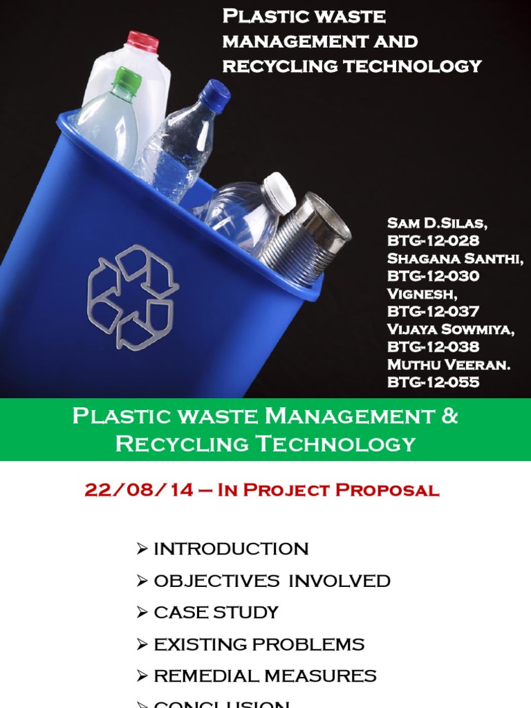 Plastic Waste Management and Recycling Technology | PDF | Recycling ...