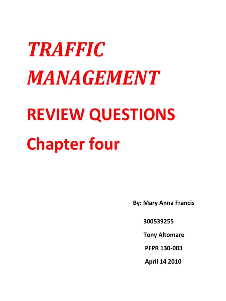 Traffic Management Review Questions | PDF