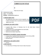 Curriculum Vitae: Mohd Suhaib Izhar