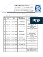 GATE in House Coaching Schedule