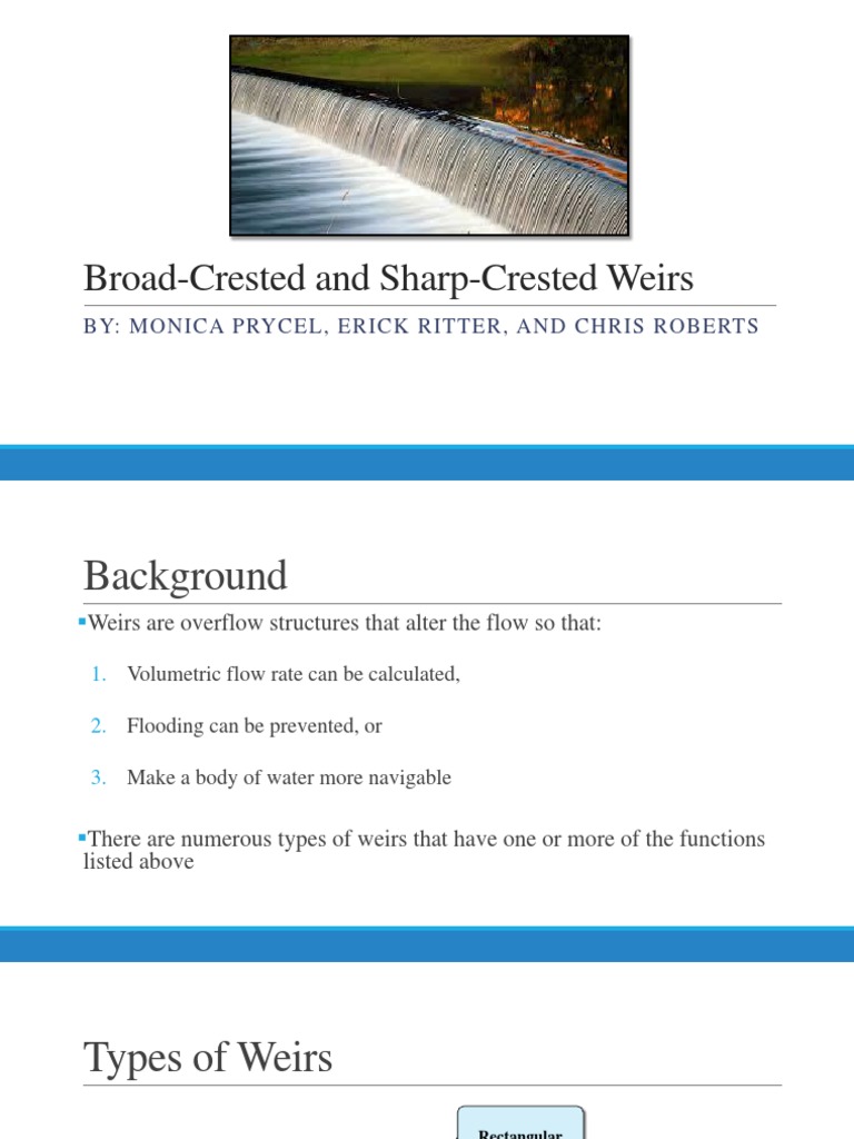 Broad and SharpCrested Weirs PDF