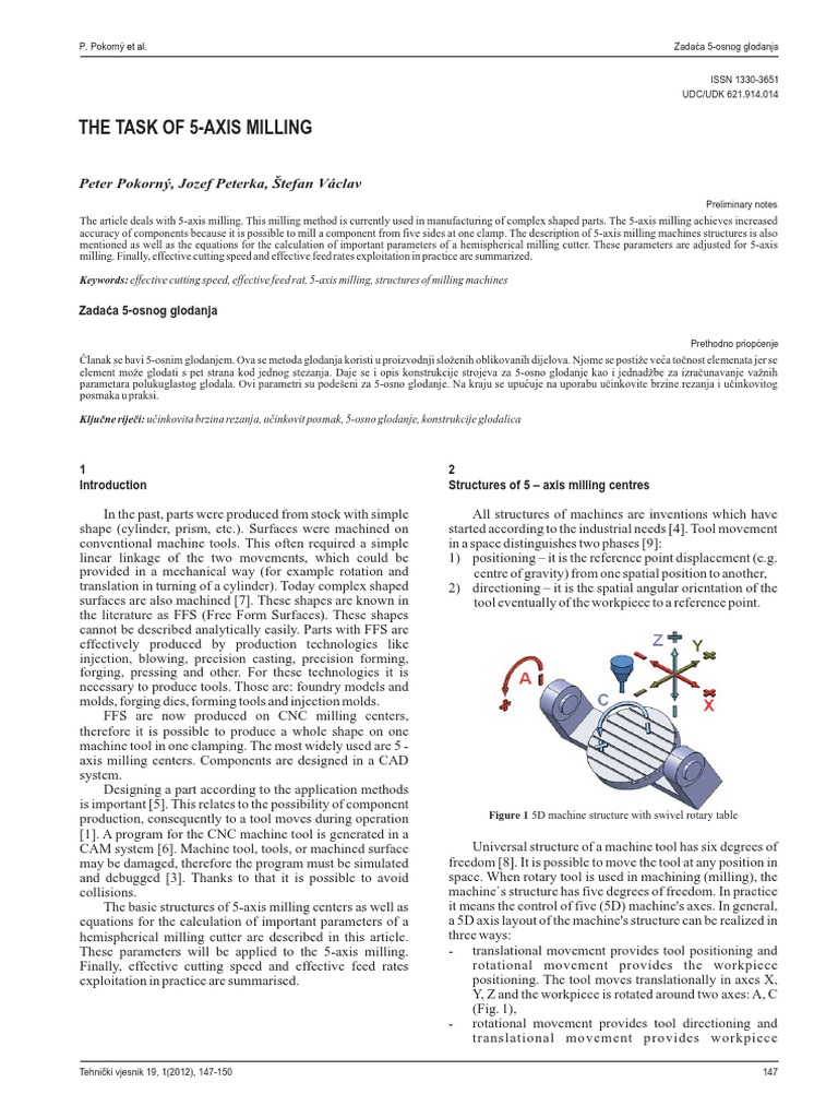 The Task of 5-Axis Milling PDF | PDF | Machining | Numerical Control