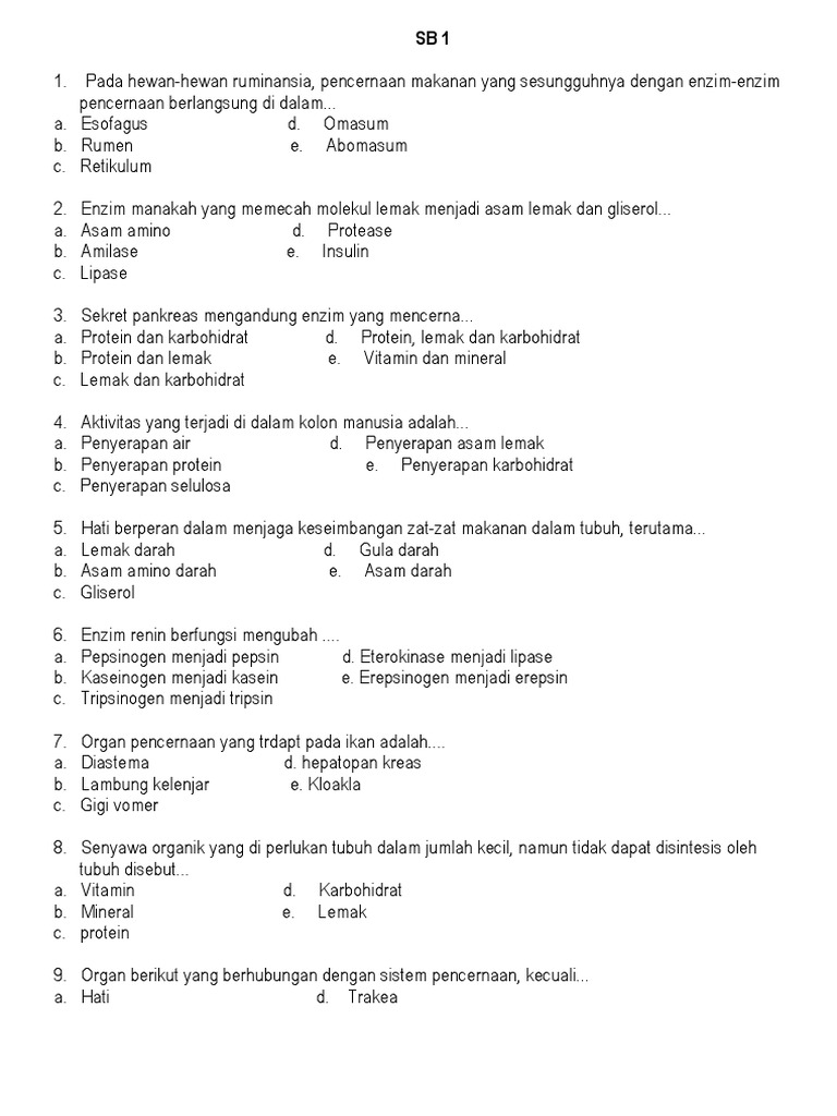 Soal Biologi