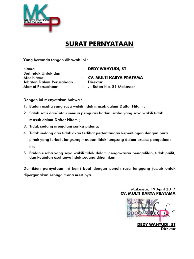 Surat Keterangan Pnutupan Cv - New Study: Cara dan Syarat-Syarat
