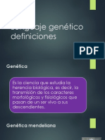 Lenguaje Genético Definiciones