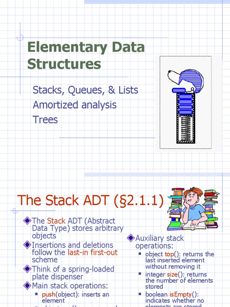 Elementary Data Structures - Stacks, Queues, & Lists, Amortized ...