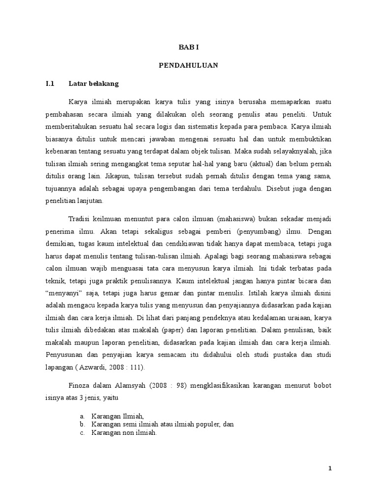 Makalah Karya Tulis Ilmiah