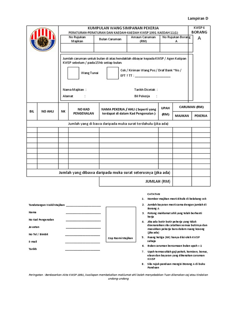 Borang Kwsp Pdf