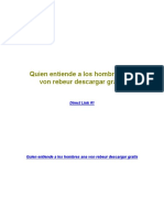 Quien Entiende A Los Hombres Ana Von Rebeur Descargar Gratis PDF