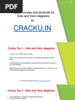 Sets and Venn Diagrams Formulas Cat PDF