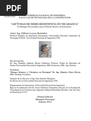 Sismoresistencia Ing Gilberto Lacayo Pdf Temblores Falla