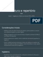 Literatura e Repertório - Aula 3