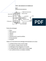 Informe Del Mecanismo de Embrague