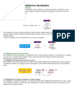 Operaciones con números decimales