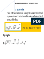 Raiz de Un Potencia Problemas Resueltos