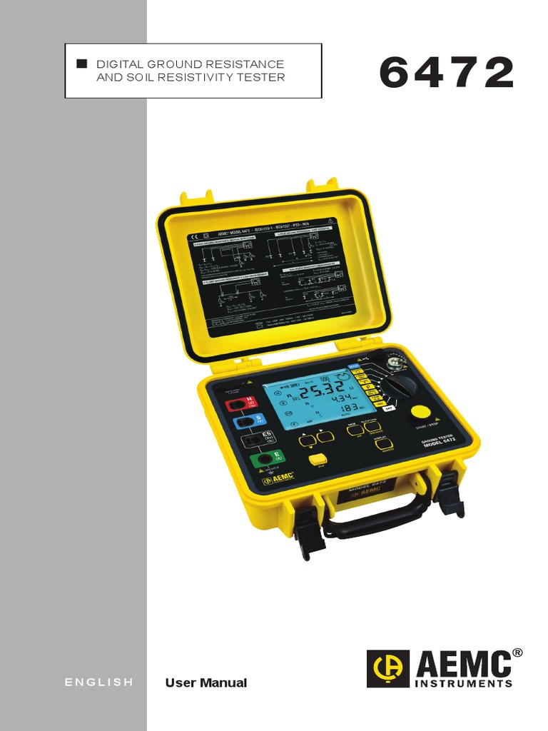 Digital Ground Resistance and Soil Resistivity Tester: User Manual ...
