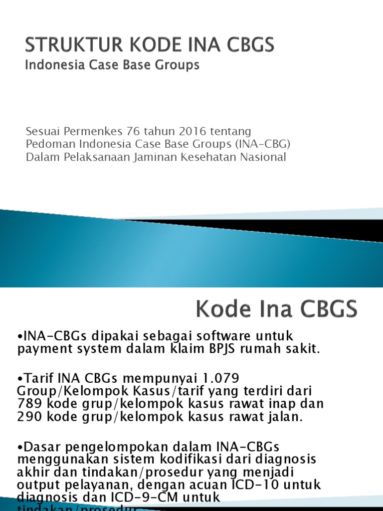 Struktur dan Kode INA-CBGs BPJS | PDF