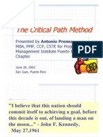 The Critical Path Method (Antonio Prensa Pmp, Mba 2002) Diapositivas - Puerto Rico