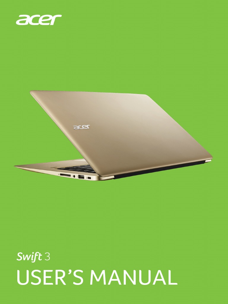 Acer Swift User Manual Bluetooth Usb